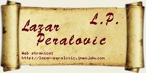 Lazar Peralović vizit kartica